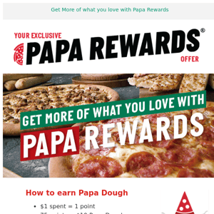 Welcome to Papa Rewards