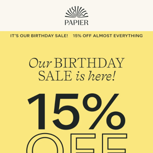 It's our birthday! Get a slice of the sale 🍰