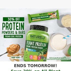 Limited Time Sale on All Protein Powders and Bars