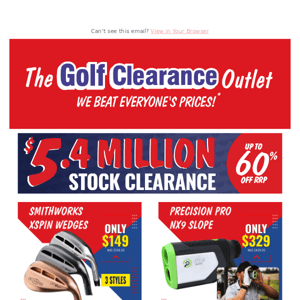 ⬆️ Up to 60% OFF. August Stock Clearance ⛳