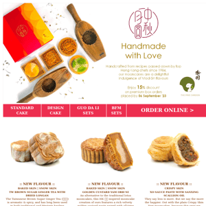 { EARLY BIRD PROMO } Handcrafted mooncakes delights!