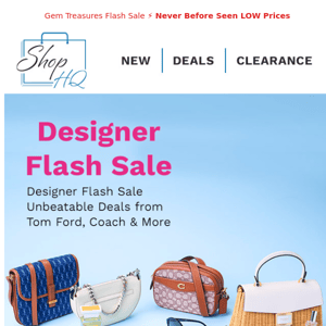 Designer Flash Sale! Up to 60% OFF + Free Shipping