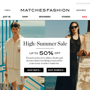 High-summer sale now on