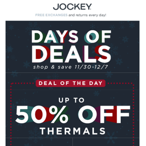 Up to 50% OFF Thermals!  - We. Mean. Business.