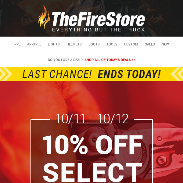 Last chance for 10% off on select tools!
