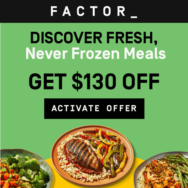 Save $130 on stress-free meals