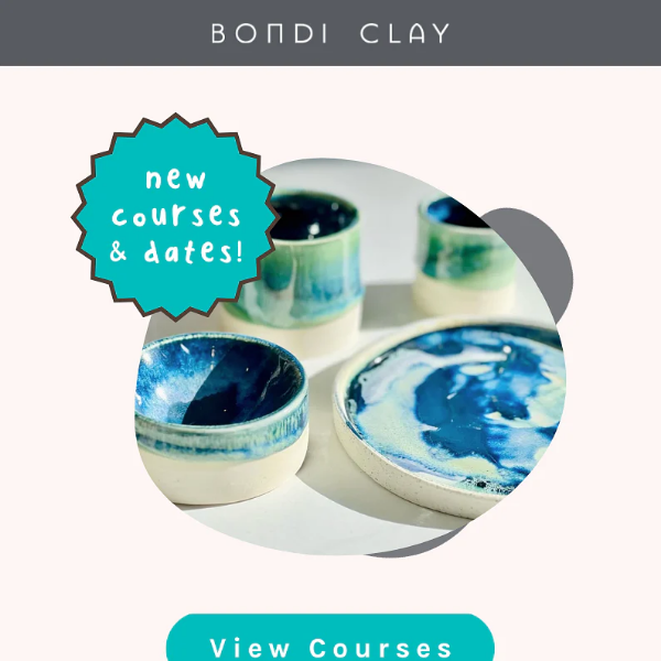 🙌 New Clay Courses & Dates Open