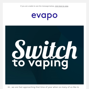 Switch to vaping for the new year