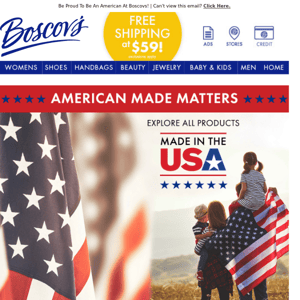 Shop Made In America at Boscov’s