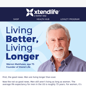 Stay Healthy to 75 Years and Beyond