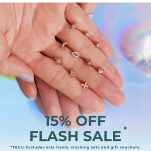 FLASH SALE: 15% Off