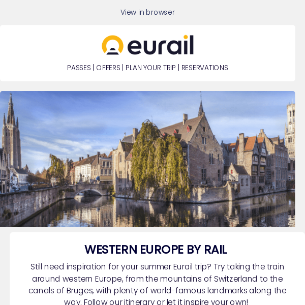 See all of western Europe by rail 🚂