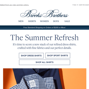 Refresh your shirts with 25% off