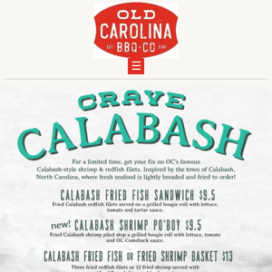 Enjoy Calabash Special Before it Swims Away!