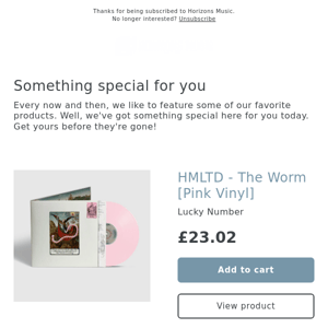 NEW! HMLTD - The Worm [Pink Vinyl]