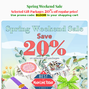 Today & Tomorrow SAVE 20%!