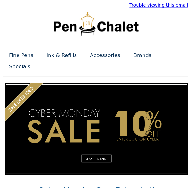 🖋️Cyber Monday Deals Extended at Pen Chalet!