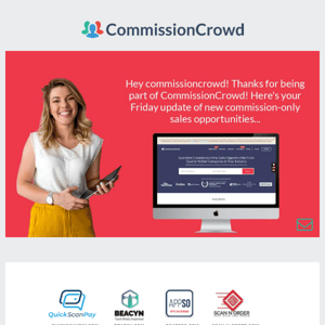 💰  CommissionCrowd, Our Top Commission-Only Sales Opportunity Picks: Friday, May 19 2023 - Check them out now!