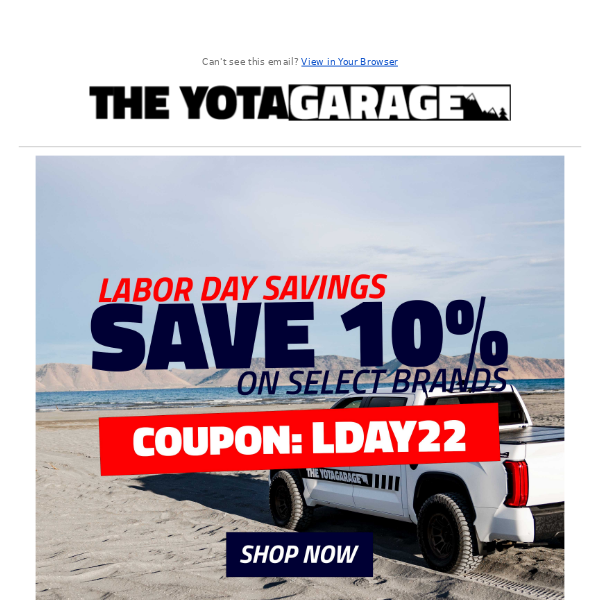 Labor Day Savings at TheYotaGarage