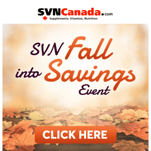 Reminder: Fall into Savings Event on Now!