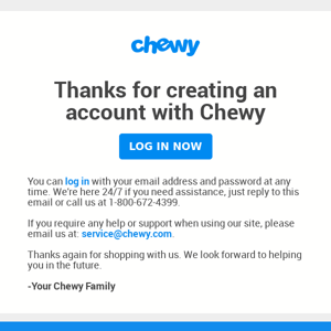 Your Chewy.com account