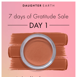 Day 1 of 7 Gratitude Giveaway!