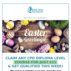 Easter Sale: Get Qualified Today!