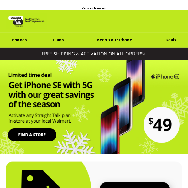 Shop Holiday Deals on Straight Talk Phones 