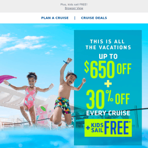 <Now THIS is a vacay> Save up to $650 + 30% off your travel crew on your next vacay escape