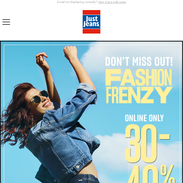 Don’t Miss Out! Shop Click Frenzy 30–40% Off Everything