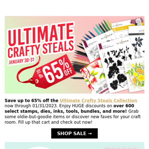 💥Up to 65% Off the Ultimate Crafty Steals Collection!