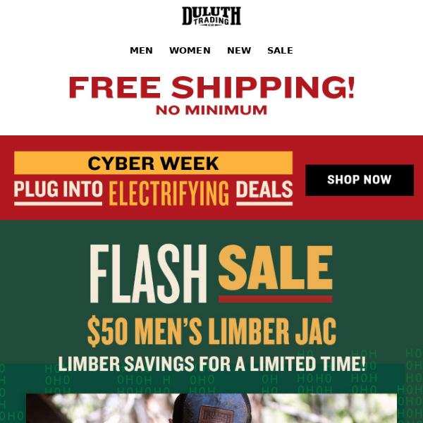 $50 Limber Jac FLASH SALE And Every Item Ships FREE!