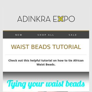 How to Tie Waist Beads
