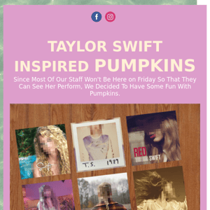Taylor Swift Inspired Pumpkins?!! 🎵 Yeah We Did!