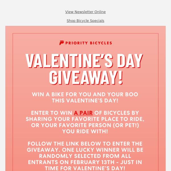 Win A Pair of Bicycles This Valentine's Day! 🥰