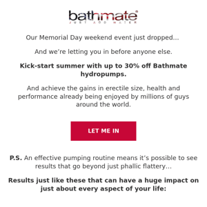 Up to 30% OFF this Memorial Day Weekend