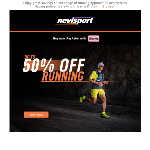 Up to 50% off Running