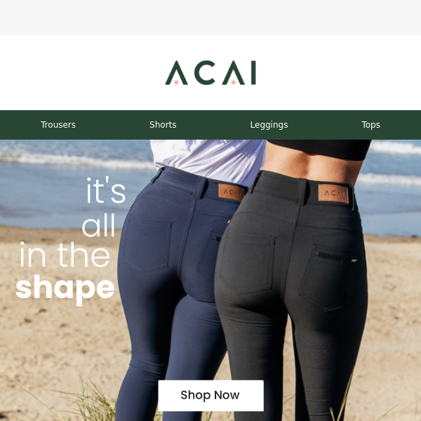The Trousers you need to get to know: The Shape - Acai Activewear