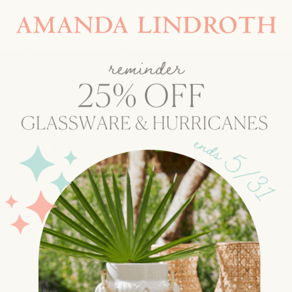 Stock Up on Beautiful Glassware & Hurricanes for Summer Gatherings