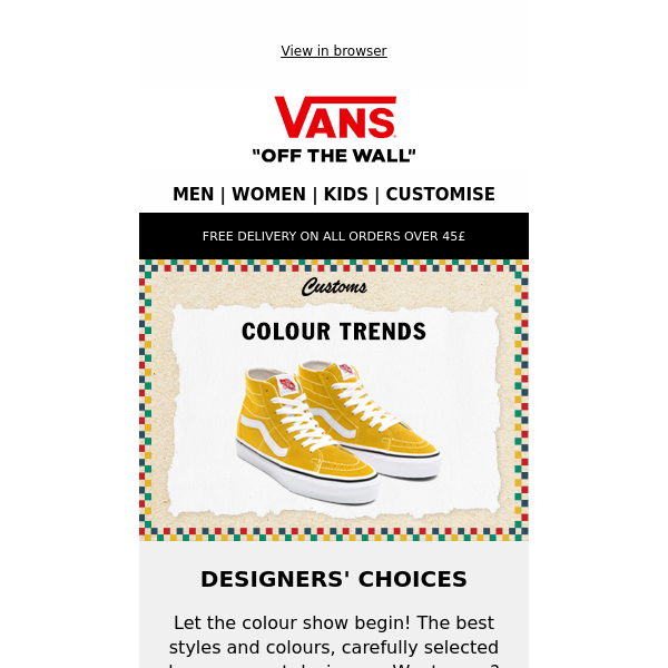 It's time for new colourful trends 🎨 - Vans