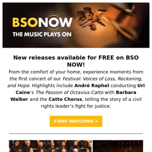 Experience moments from our latest concert for FREE on BSO NOW!