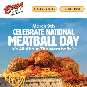 🍝  It's All About the Meatballs - 50% Off Today!