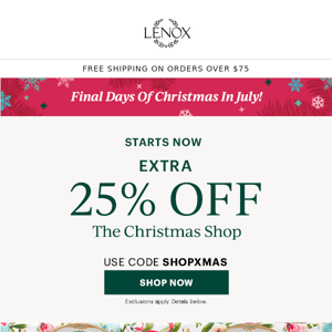 25% Off The Christmas Shop! 🎅