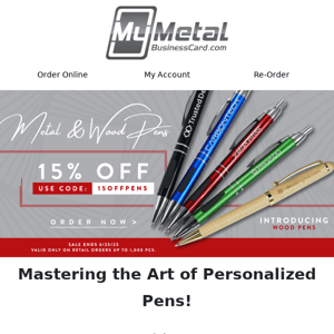 NEW Personalized Wood Pens! + 15% Off!? 🖊️