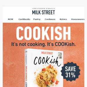 Save 31% off COOKish cookbook today!