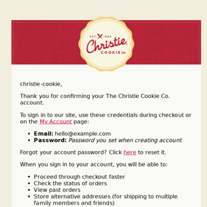 Welcome to The Christie Cookie Co., Christie Cookie