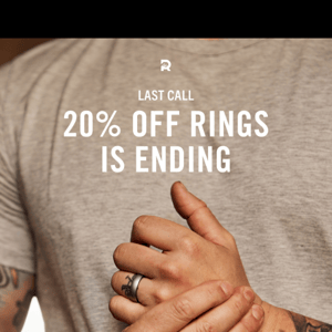 ENDS Soon: 20% Off Rings