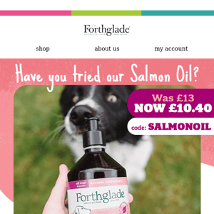 Try our Salmon Oil for £10.40!