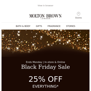 25% OFF: Your Black Friday Festive Inspiration