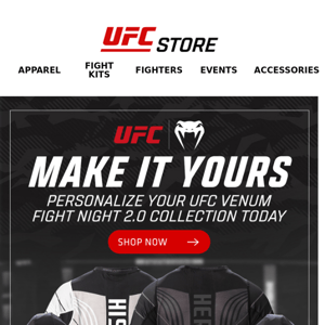 UFC x UFC Store Personalize Your Walkout!